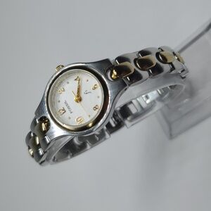 Vintage Fossil F² Watch ES8826  Gold Silver Stainless Steel Watch